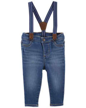 Load image into Gallery viewer, OshKosh Baby Boy Jeans Suspender Pants
