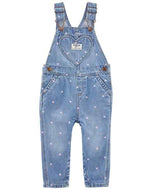 OshKosh Baby Girl Denim with Hearts Overall