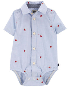 OshKosh Baby Boy Watermelon Print Short Sleeve Bodysuit Shirt