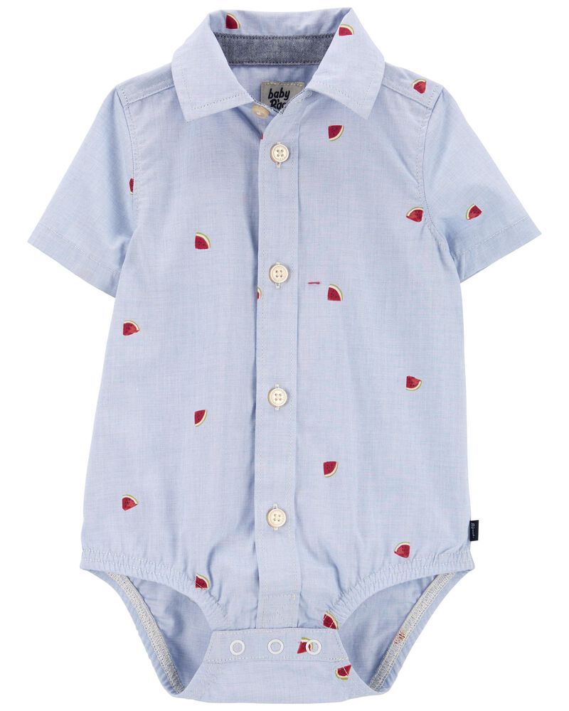 OshKosh Baby Boy Watermelon Print Short Sleeve Bodysuit Shirt