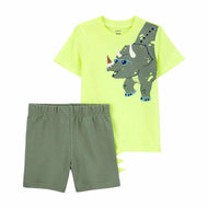 Carter's 2pc Baby Boy Dino Tee and Shorts Set
