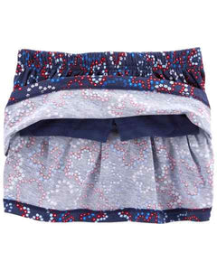 Carter's 2pc Baby Girl Red Top and Navy Stars Skort Set