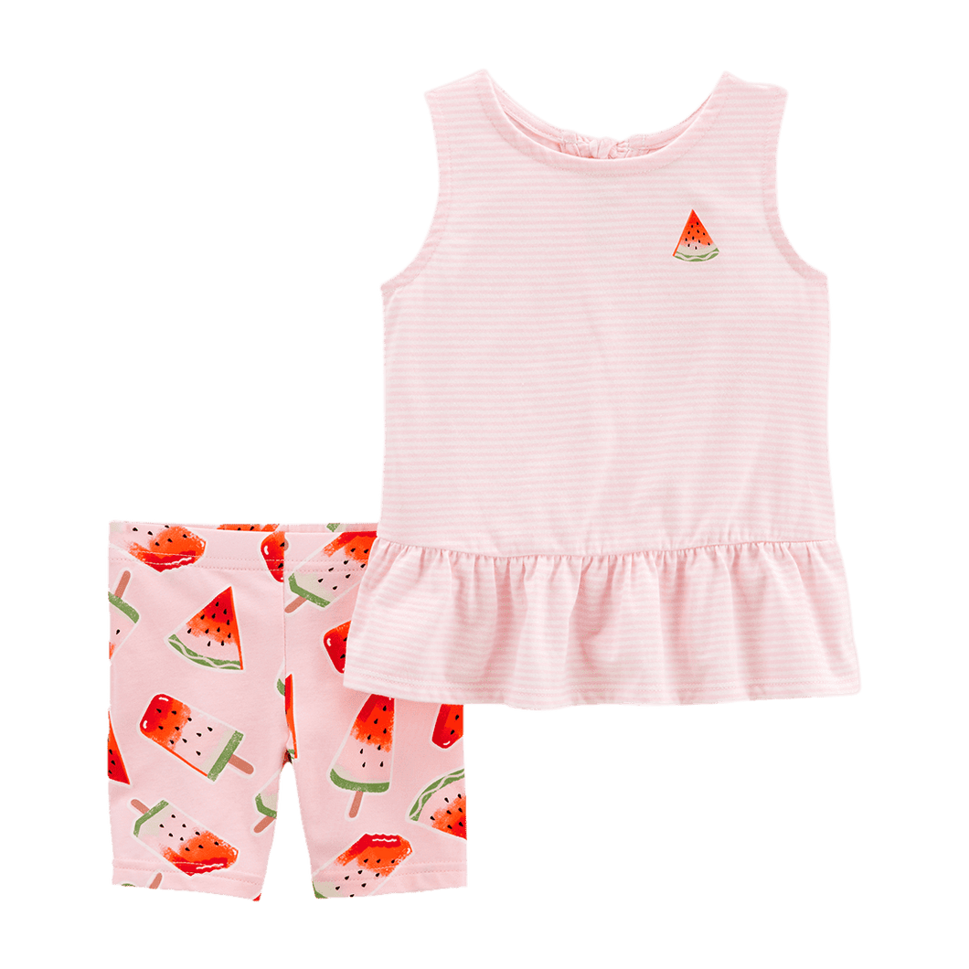 Carter's 2pc Baby Girl Watermelon Top and Shorts Set