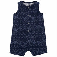 Carter's Baby Boy Printed Button-Front Romper