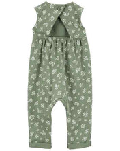 Afbeelding in Gallery-weergave laden, Carter&#39;s Baby Girl Green Floral Jumpsuit
