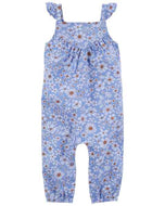 Carter's Baby Girl Blue Floral Jumpsuit
