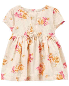 OshKosh Baby Girl Painted Floral Print Dress