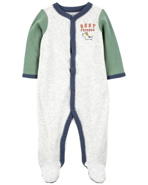 Carter's Baby Boy Best Friends Snap-Up Footie Coverall Sleepwear