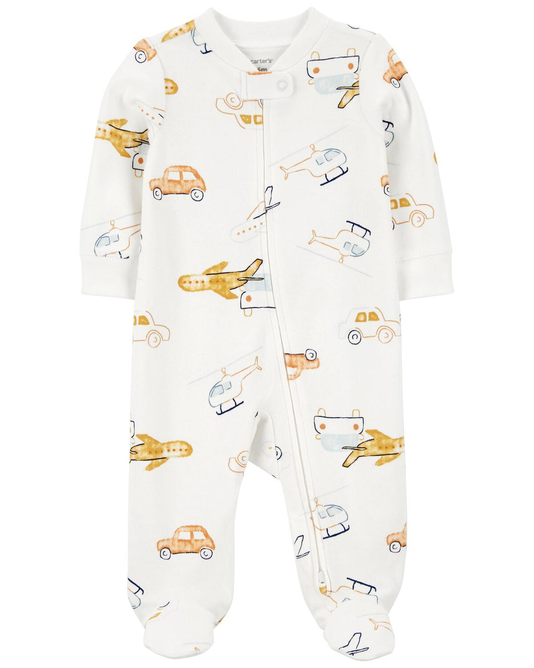 Carter's Baby Boy Vehicles Zip-Up Footie Coverall Sleepwear