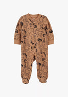 Carter's Baby Boy Brown Animals Zip-Up Footie Coverall Sleepwear