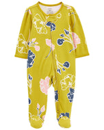 Carter's Baby Girl Floral Zip-Up Footie Coverall Sleepwear