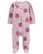 Carter's Baby Girl Pomme Grenade Zip-Up Footie Coverall Sleepwear