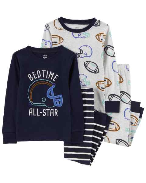 Carter's 4pc Baby Boy Bedtime Allstar Cotton Pajama Set