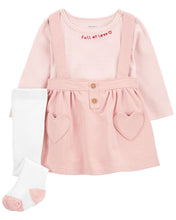 Cargar imagen en el visor de la galería, Carter&#39;s 3pc Baby Girl Valentine Jumper Set
