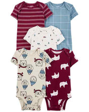 Load image into Gallery viewer, Carter&#39;s 5pc Baby Boy Animals Bodysuit Set
