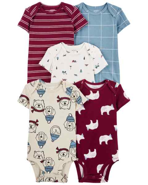 Carter's 5pc Baby Boy Animals Bodysuit Set