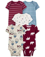 Carter's 5pc Baby Boy Animals Bodysuit Set