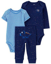 Afbeelding in Gallery-weergave laden, Carter&#39;s 3pc Baby Boy Blue Dino Set
