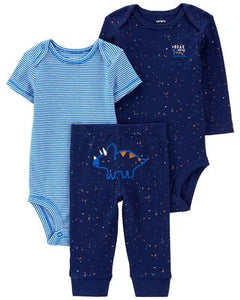 Carter's 3pc Baby Boy Blue Dino Set