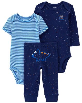 Carter's 3pc Baby Boy Blue Dino Set