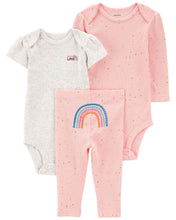 Cargar imagen en el visor de la galería, Carter&#39;s 3pc Baby Girl Rainbow Set
