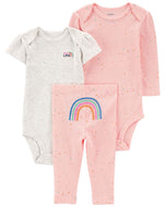 Carter's 3pc Baby Girl Rainbow Set