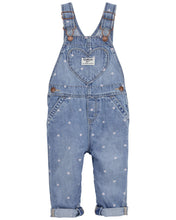 Cargar imagen en el visor de la galería, OshKosh Baby Girl Heart Print Denim Overalls
