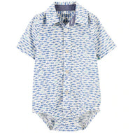 OshKosh Baby Boy Shark Print Bodysuit Shirt