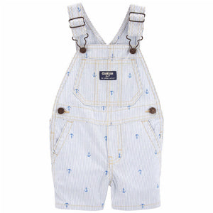 OshKosh Baby Boy Anchor Print Canvas Shortalls