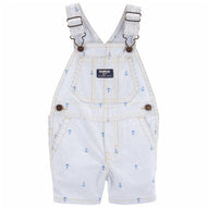 OshKosh Baby Boy Anchor Print Canvas Shortalls