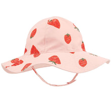 Cargar imagen en el visor de la galería, Carter&#39;s Baby Girl Strawberry Reversible Sun Hat
