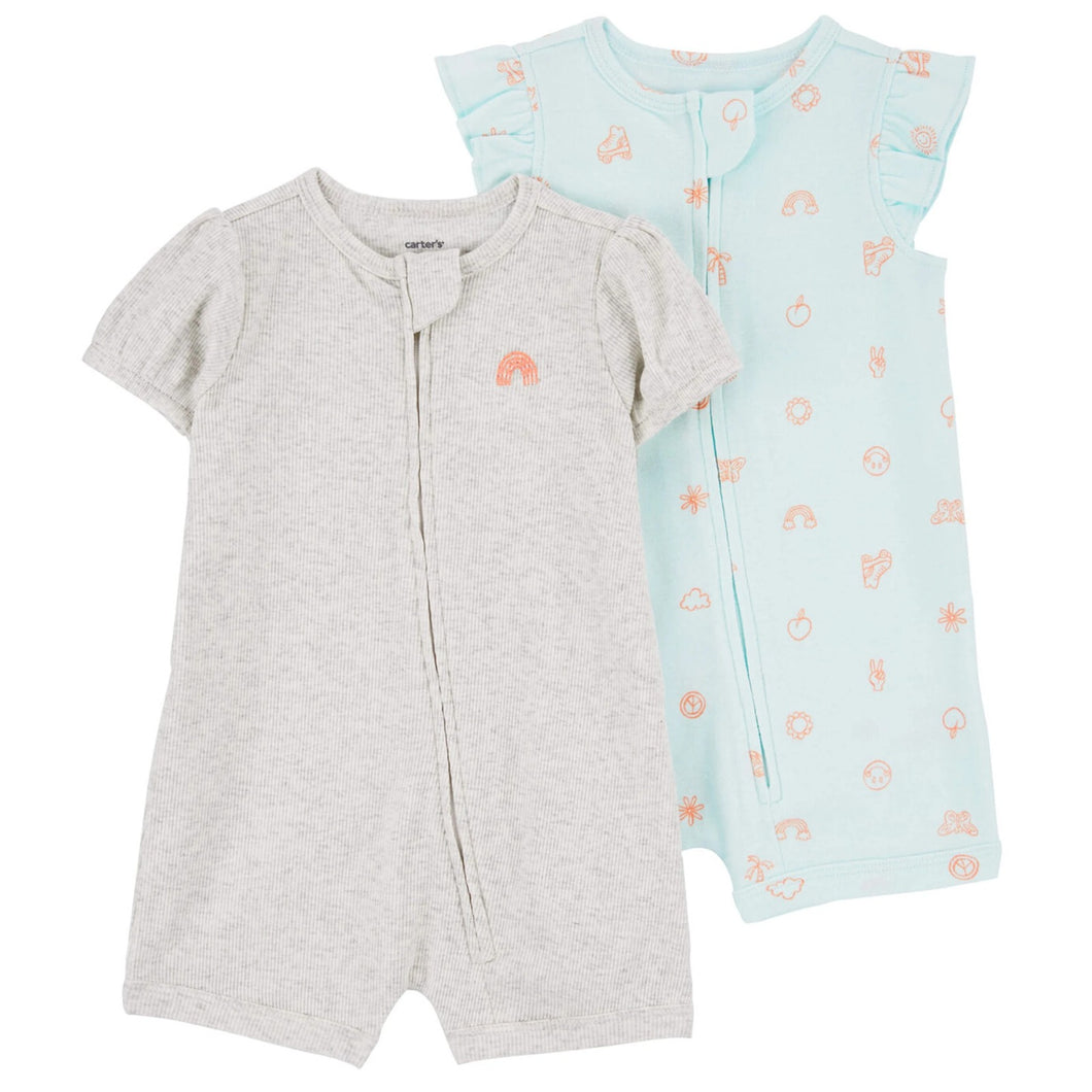 Carter's 2pc Baby Girl Romper Set