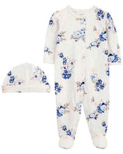 Afbeelding in Gallery-weergave laden, Carter&#39;s 2pc Baby Girl Floral Cap &amp; Button-up Coverall Set
