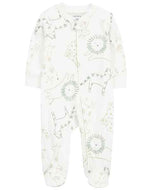 Carter's Baby Boy White Lion Zip-Up Footie Coverall Sleepwear