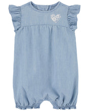 Load image into Gallery viewer, Carter&#39;s Baby Girl Chambray Romper

