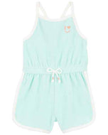 Carter's Baby Girl Blue Terry Romper