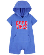 Carter's Baby Boy Good Vibes Hooded Romper