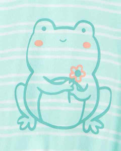 Carter's Baby Girl Blue Frog Tank Romper