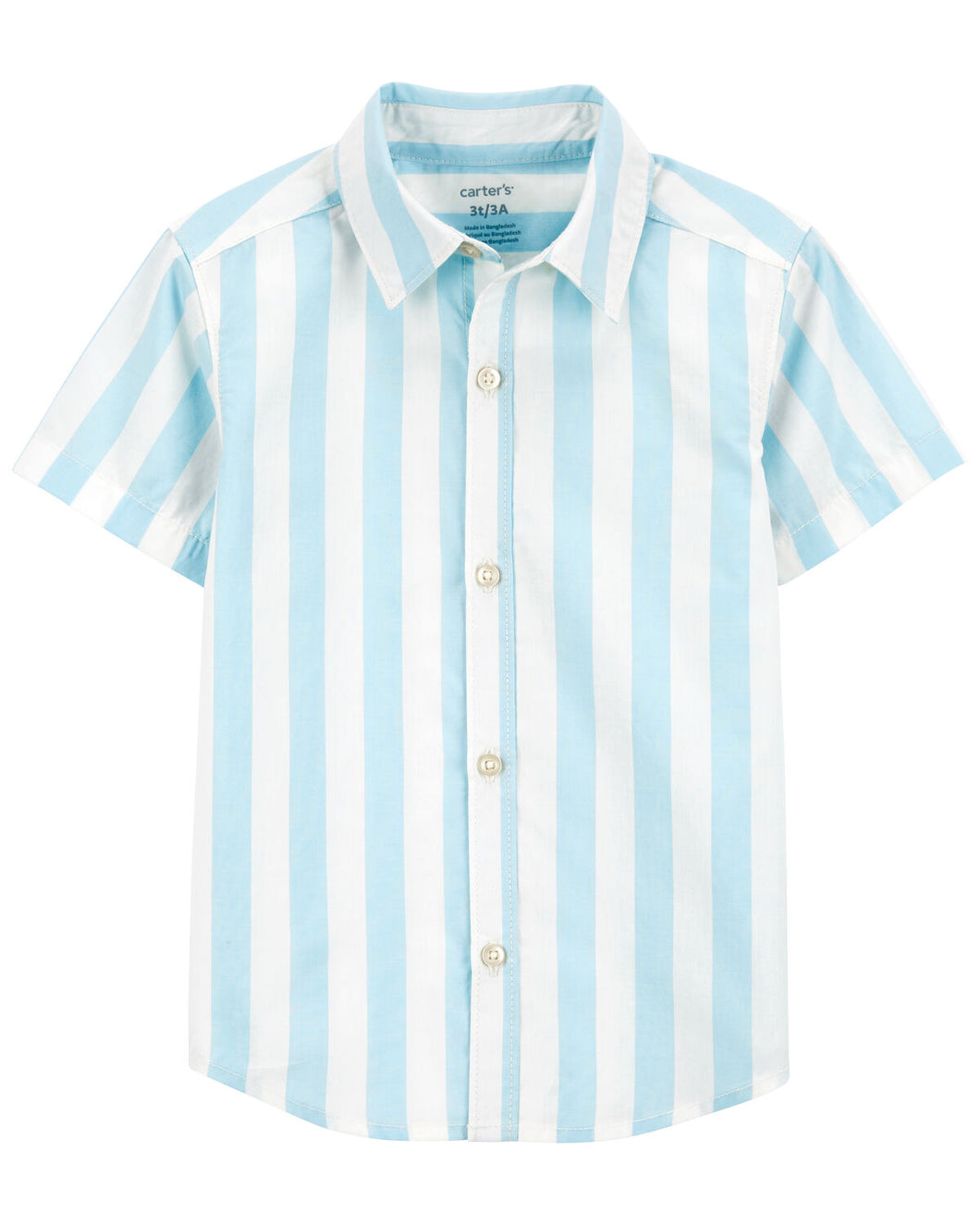 Carter's Kid Boy Blue Striped Front Button Shirt