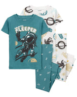 Carter's 4pc Baby Boy Astronaut Galactic Sleeper Snug Fit Pajama Set