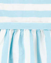 Cargar imagen en el visor de la galería, Carter&#39;s Baby Girl Blue White Striped Dress
