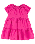 Carter's Baby Girl Pink Eyelet Tiered Dress