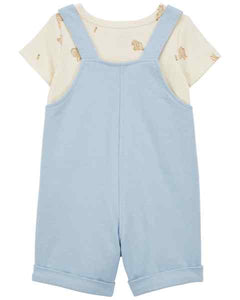 Carter's 2pc Baby Boy Blue Bunny Bodysuit & Shortall Set