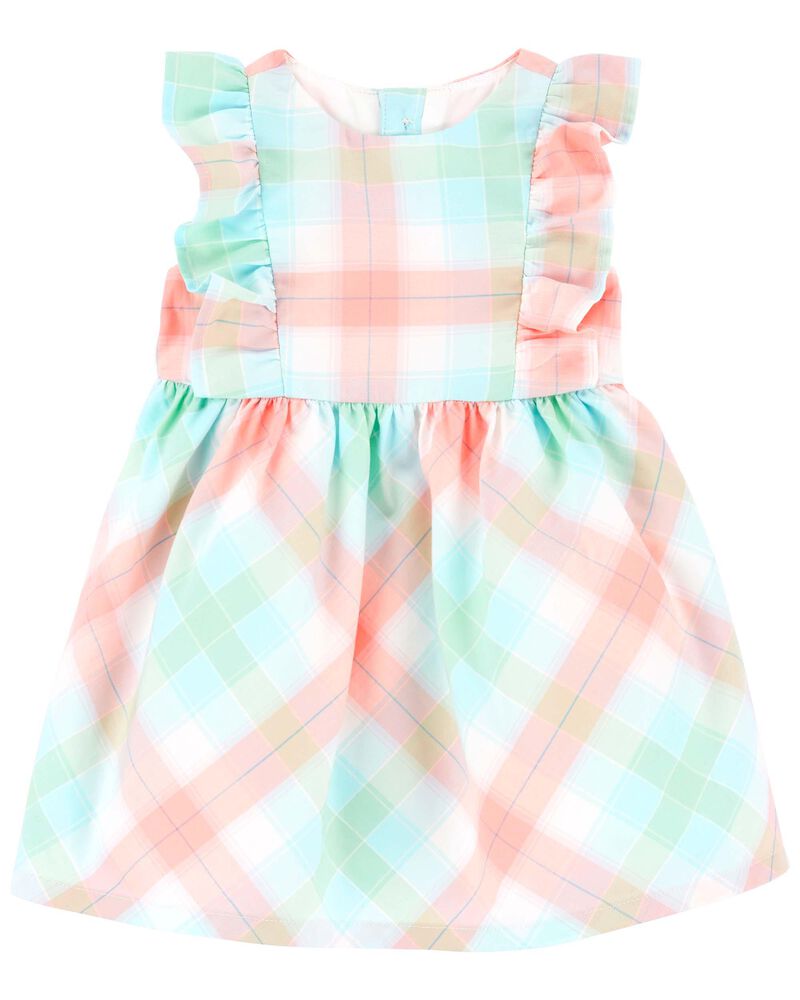 Carter's Baby Girl Plaid Flutter Dress