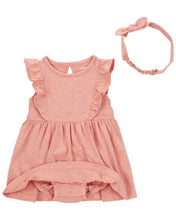 Carregar imagem no visualizador da galeria, Carter&#39;s 2pc Baby Girl Pink Dress &amp; Headband
