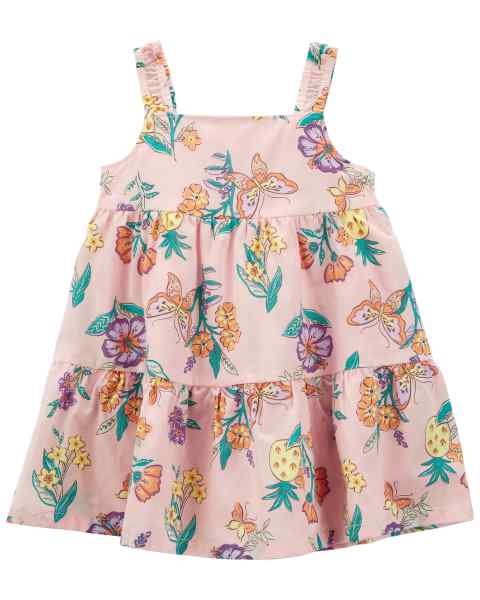 Carter's Baby Girl Pink Floral Dress Set