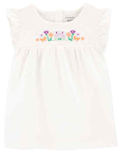 Cargar imagen en el visor de la galería, Carter&#39;s Baby Girl White Floral Top
