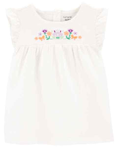 Carter's Baby Girl White Floral Top