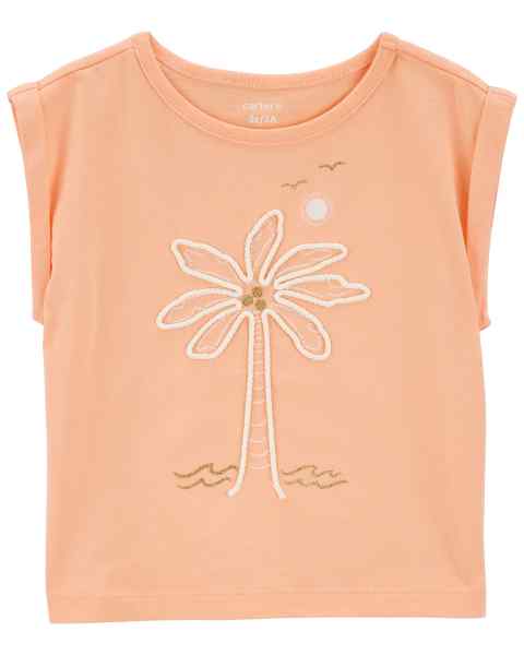 Carter's Baby Girl Coral Palm Tree Tee