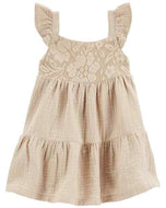 Carter's Baby Girl Lace Tiered Flutter Dress Set